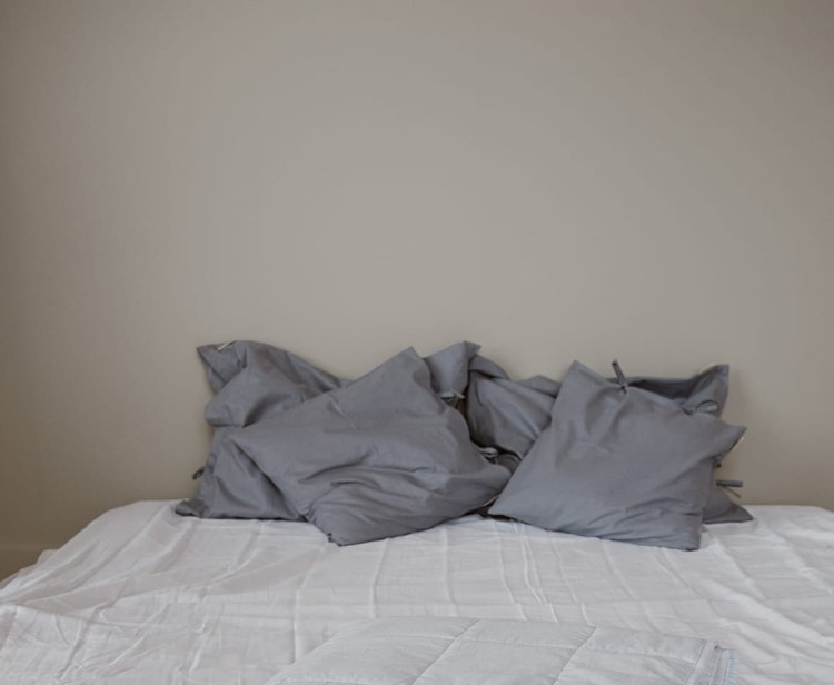 Poszewka bawełniana - szaroniebieska - Everyday Ritu