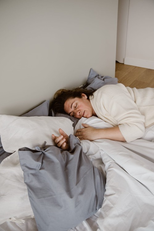 Poszewka bawełniana (Jasiek) - szaroniebieska - Everyday Ritu