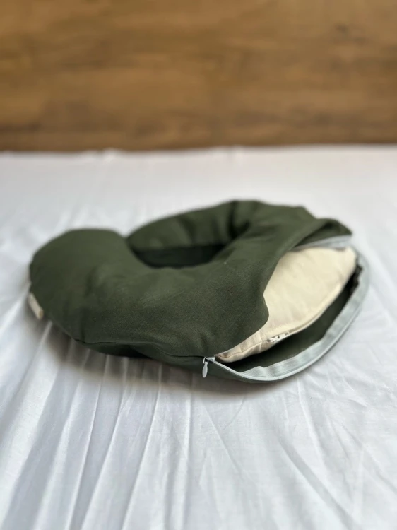 Poduszka podróżna Rogal (gryka) - lniana - Everyday Ritu