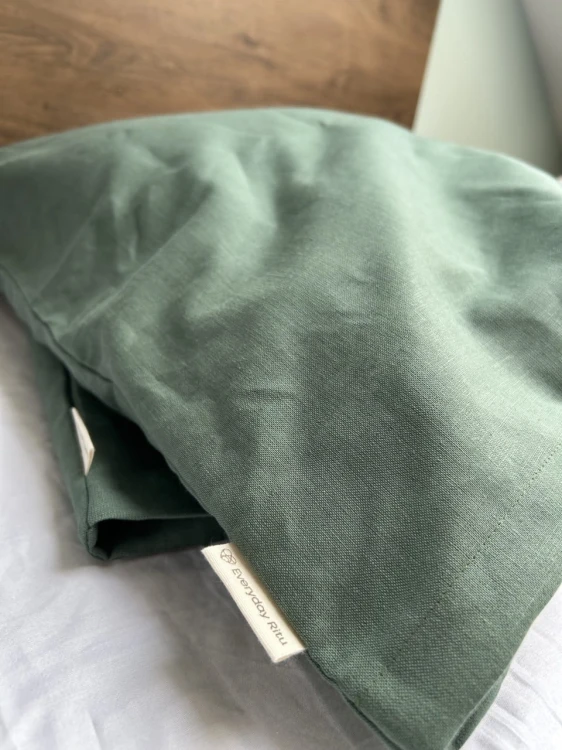 Poszewka lniana - zielona - Everyday Ritu