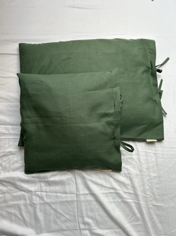 Poszewka lniana jaś - zielona - Everyday Ritu